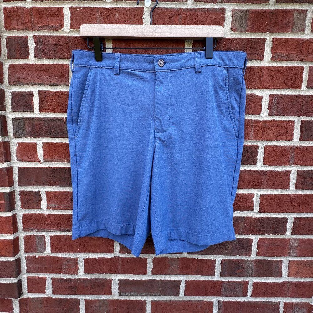 Izod Golf Shorts Mens Size 32 Blue Straight Preppy Athleisure